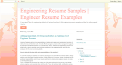 Desktop Screenshot of engineerresume.blogspot.com