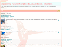 Tablet Screenshot of engineerresume.blogspot.com