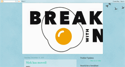 Desktop Screenshot of breakfastwithnick.blogspot.com