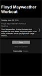 Mobile Screenshot of floyd-mayweather-workout.blogspot.com