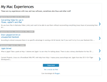 Tablet Screenshot of mac-experiences.blogspot.com