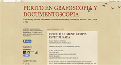 Desktop Screenshot of perito-grafoscopia-y-documentoscopia.blogspot.com