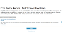 Tablet Screenshot of freeonlinegamesfullversiondownloads.blogspot.com