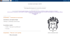 Desktop Screenshot of concoursfpt.blogspot.com