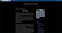 Desktop Screenshot of cichlidaquarium.blogspot.com