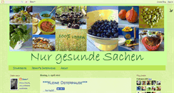 Desktop Screenshot of nur-gesunde-sachen.blogspot.com