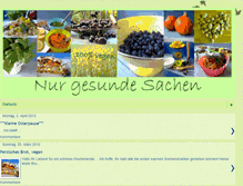 Tablet Screenshot of nur-gesunde-sachen.blogspot.com