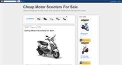 Desktop Screenshot of cheapmotorscootersforsale.blogspot.com