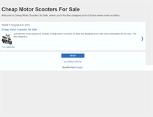 Tablet Screenshot of cheapmotorscootersforsale.blogspot.com