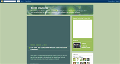 Desktop Screenshot of bonesinsurance.blogspot.com