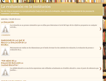 Tablet Screenshot of laevaluacinenlainstitucin.blogspot.com