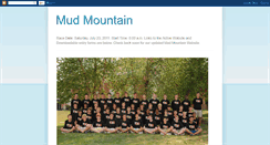 Desktop Screenshot of mudmountainwebsite.blogspot.com