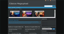 Desktop Screenshot of clasicosmegaupload.blogspot.com