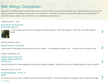 Tablet Screenshot of milkallergycompanion.blogspot.com