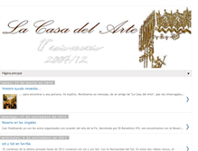 Tablet Screenshot of lacasadelarte.blogspot.com