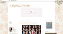 Desktop Screenshot of aereonyxdesigns.blogspot.com