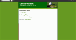 Desktop Screenshot of golferswisdom.blogspot.com