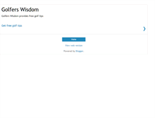 Tablet Screenshot of golferswisdom.blogspot.com