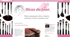 Desktop Screenshot of dicasdajane.blogspot.com