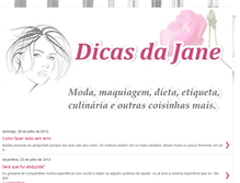 Tablet Screenshot of dicasdajane.blogspot.com