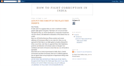 Desktop Screenshot of howtofightcorruptioninindia.blogspot.com