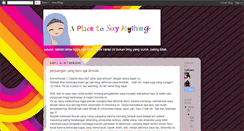 Desktop Screenshot of aplacetosayanything.blogspot.com