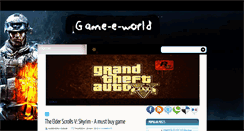 Desktop Screenshot of game-e-world.blogspot.com