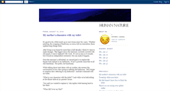 Desktop Screenshot of humannature100.blogspot.com