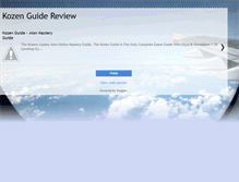 Tablet Screenshot of kozenguidereview.blogspot.com