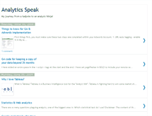 Tablet Screenshot of analyticsspeak.blogspot.com