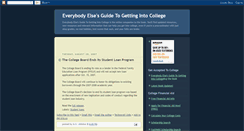 Desktop Screenshot of everybodyelsesguidetocollege.blogspot.com