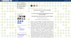 Desktop Screenshot of congresoeconomiaecologica.blogspot.com