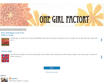 Tablet Screenshot of onegirlfactory.blogspot.com