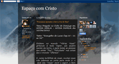Desktop Screenshot of espacocomcristo.blogspot.com
