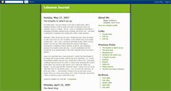 Desktop Screenshot of lebanonjournal.blogspot.com