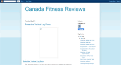 Desktop Screenshot of canadafitnessreviews.blogspot.com