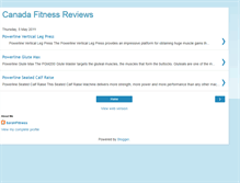 Tablet Screenshot of canadafitnessreviews.blogspot.com