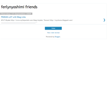 Tablet Screenshot of ferlynyoshimi-friends.blogspot.com