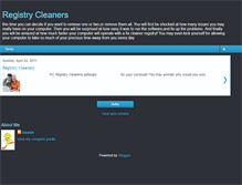Tablet Screenshot of pcregistrycleaners.blogspot.com