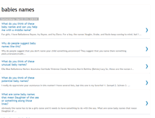 Tablet Screenshot of 1babies-names.blogspot.com