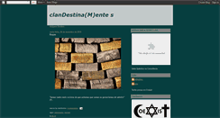 Desktop Screenshot of clandestinamentes.blogspot.com