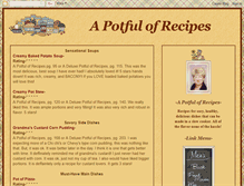 Tablet Screenshot of potfulofrecipes.blogspot.com