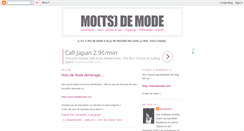 Desktop Screenshot of motsdemode.blogspot.com