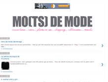 Tablet Screenshot of motsdemode.blogspot.com