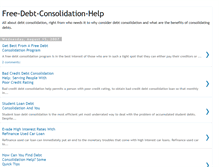 Tablet Screenshot of free-debt-consolidation-help.blogspot.com