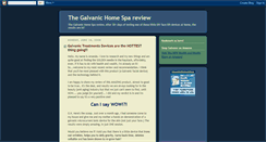 Desktop Screenshot of galvanic-spa-review.blogspot.com