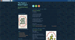 Desktop Screenshot of poemaweekproject.blogspot.com
