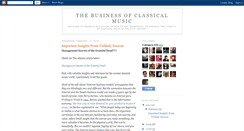 Desktop Screenshot of businessofclassicalmusic.blogspot.com