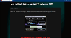 Desktop Screenshot of howtohackwifinetwork.blogspot.com