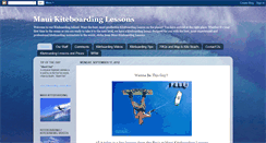 Desktop Screenshot of mauikiteboardinglessons.blogspot.com